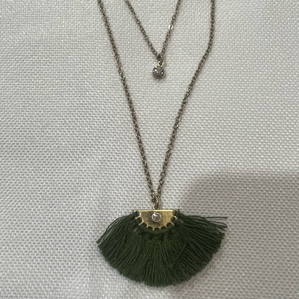 New Premier Design Olive flare Green Tassel‎ Necklace - Picture 5 of 7